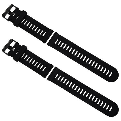 2X for  Fenix 3 HR Soft Silicone Strap Replacement Wrist Watch Band+Tool Kits Black