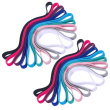 18Pieces Thick Non-Slip Elastic Sport Headbands Hair Headbands,Exercise Hair and Sweatbands for Women and Men Multicolor