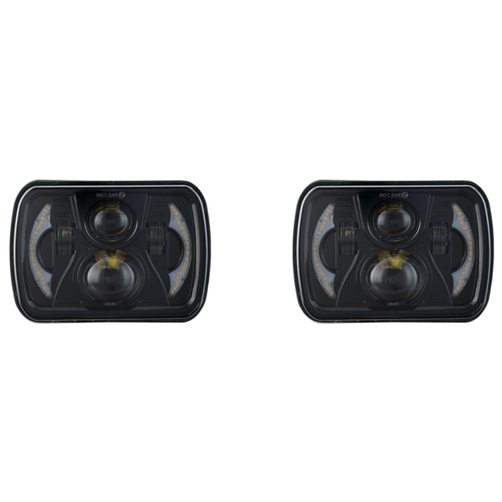 2Pcs H6054 7X6inch 5X7 Inch Led Projector Headlight Square Sealed For Plym Cherokee Xj Yj 4712109207841