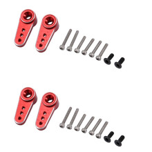4 Stuks Metalen 15T Servo Arm Servo Hoorn Fit ES08MA Servo voor Axiale SCX24 1/24 RC Crawler Auto Upgrade Onderdelen, 2