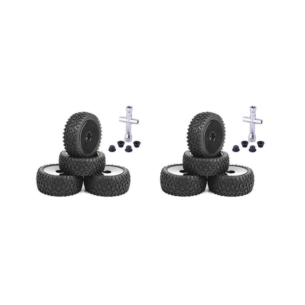 8Pcs 85Mm Tires Wheel Tyre For 144001 124019 104001 Rc Car Upgrade Parts 1/10 1/12 1/14 Scale Off Road Buggy,2 4714214201066