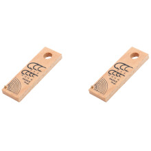 2X Wooden Fishhook Ruler Fishing Fishhook Gauge Compact Fish Hook Measuring Contrast Ruler