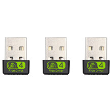 3X USB WiFi Adapter, 150Mbps Single Band 2.4G Wireless Adapter, Wireless Network Card WiFi Dongle for Laptop/PC