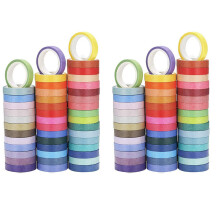 120 Pezzi Nastro Washi in Tinta Unita di Base Nastro Adesivo Decorativo Arcobaleno Nastro Adesivo Decorativo Adesivo Scrapbook Diario di Cancelleria
