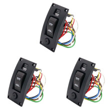3X 12-24V Bilge Pump Waterproof Alarm Ship Deck Cleaning Control Panel for Boat Bilge Pumps /Off Panel