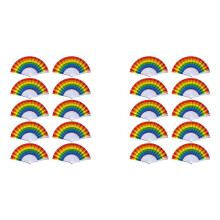 2X Rainbow Fan Pride Folding HandHeld Fans AcessóRios Gay Pride AcessóRios Rainbow DecoraçõEs MêS Do Orgulho