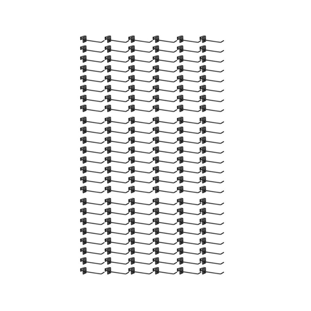 144 Pcs Gridwall Hooks 4 Inch Black Metal Panel Hook Hanger Square Tube Slatwall Hooks Cubicle Coat Hook Peg Hooks 6034197995829