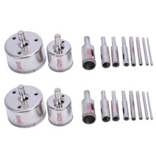 20Pcs Diamond Hole Saw 3-50mm Drill Bit Saw Set Tile Ceramic Marble Glass Cutter
