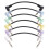 6 Packs 18cm Guitar Effect Pedal Round Patch Cables Instrument Guitar Pedal Cable Connectors Patch Cable Multicolor 1