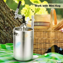 2X Beer Faucet Lock Kit, Homebrew Draft Beer Tap Cornelius & Corny Keg Liquid Lock Picnic Party Beer Set