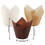 400Pcs Tulip Cupcake Baking Cups, Muffin Baking Liners Holders, Rustic Cupcake Wrapper, Brown, White and Nature Color 2