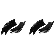 4X 27cm Car Rear Bumper Spoiler Canards Fins Anti-Crash Diffuser Lip Wrap Angle Splitter Protector Guard Universal