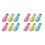 Squeeze Bread Bag Clips, Bag Cinches, Bagel Bag Clips, Slip Grip Easy Squeeze E Lock, Assorted Color, 12 Pack 1