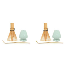 2X Matcha Whisk Set Bamboo Matcha Tea Set 100 Prong Matcha Whisk (Chasen), Traditional Scoop, Matcha Whisk Holder