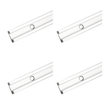 4X Barra Deslizadora de Aluminio Rieles En T Accesorio de Plantilla de Ranura En T para Varilla de Calibre de Sierra de Mesa (500mm)