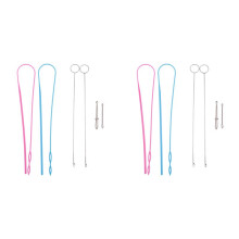 12 Pieces Sewing Loop Kit, Loop Turner Hook Flexible Drawstring Threader Metal Tweezers Long Loop Turner Tool with