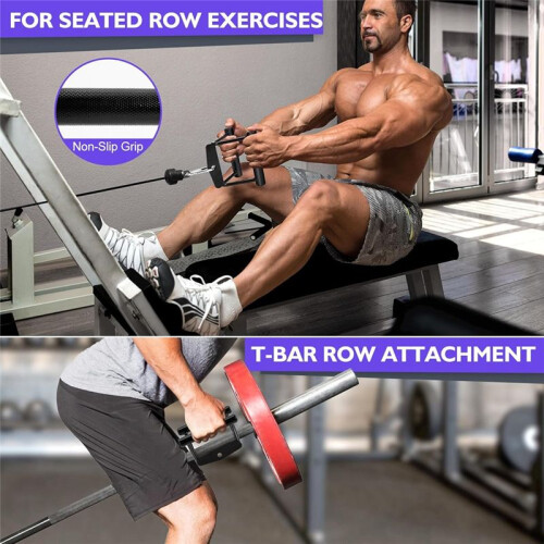 Cable Machine Attachments Set LAT Pulldown Attachments Bar for Home Gym Accessories Triceps Down Cable Handle 1