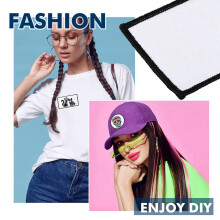120Pcs Sublimation Blanks Patches Fabric Iron- Patch Blanks Repair Blank Patches for DIY Hats Shirts Shoes Supplies