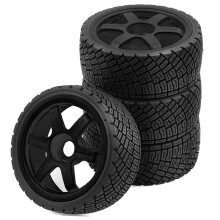 Rc-Car-Upgrade-Radnabenreifen 17 mm Kit für Wrc1/7/8 Rallye-Car für C3 Rc-Car-Zubehör Schwarz