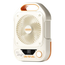Ventilateur de Camping Portable D'Extérieur, Batterie 10 000 MAh, Lumière LED, Oscillation Automatique à 90, Sans Fil, Idéal pour le Camping et le