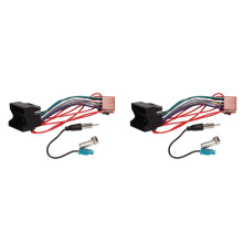 2X Bilstereoljud ISO StröMkabelstammar för 207 307 407 för C2 C5 Radioantennkabeladapter