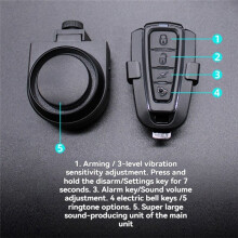 Wireless Anti-Theft Vibration Alarm for Bicycles and Motorcycles USB Rechargeable Alarm Security System Waterproof