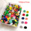 (Color Mixing) 13-Color Plastic Push Pins, 100Pcs, Flat Head 1