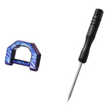 Flat D Shape Design Buckle Keychain Titanium Alloy Horseshoe Buckle Outdoor Buckle EDC Horseshoe Buckle S