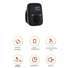 LED Electronic Counter Rechargeable with Counter Convenient 5-Digit Adjustable Finger Ring Counter Silver