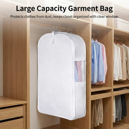(M White) Antibacterial Hanging Jacket Dust Cover (50 Char)