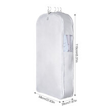 (L White) Antibacterial Hanging Jacket Dust Cover (50 Char)