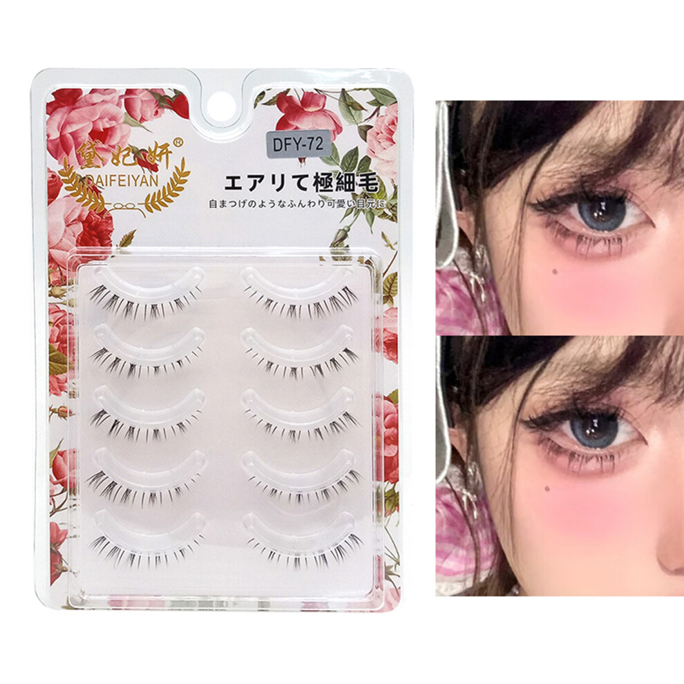 Hue-Grain 5 Pairs Natural Look False Eyelashes