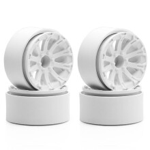 4pcs Abs Plastic 1.9 Inch Beadlock Wheel Rim for 1:10 Rc Crawler Trx4 Trx6 Axial Scx10 Cc01 D90 Wheel Hub White