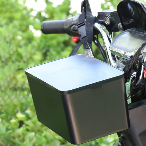Waterproof Motorcycle Storage Box w/ Lid, Large Capacity