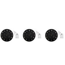 3X Tavola Periodica Dei Simboli Art Elements Parete Chimici Orologio da Parete Educativo Elementare Visualizza Regalo Nero Di Aula Clock Teacher