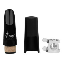 SLADE Bb Clarinet Mouthpiece Set with ND80 Black Cap Metal Clip Essential Parts for Musical Instruments