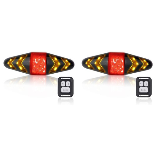 2X Bike Tail Light with Turn Signals, USB Rechargeable Ultra Bright LED ...