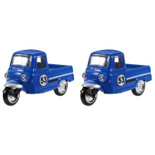 2X Modello di Triciclo Vintage Ornamento del Triciclo Modello di Auto del Triciclo Ornamento per Auto Ornamenti per Auto da Tavolo Statua-C