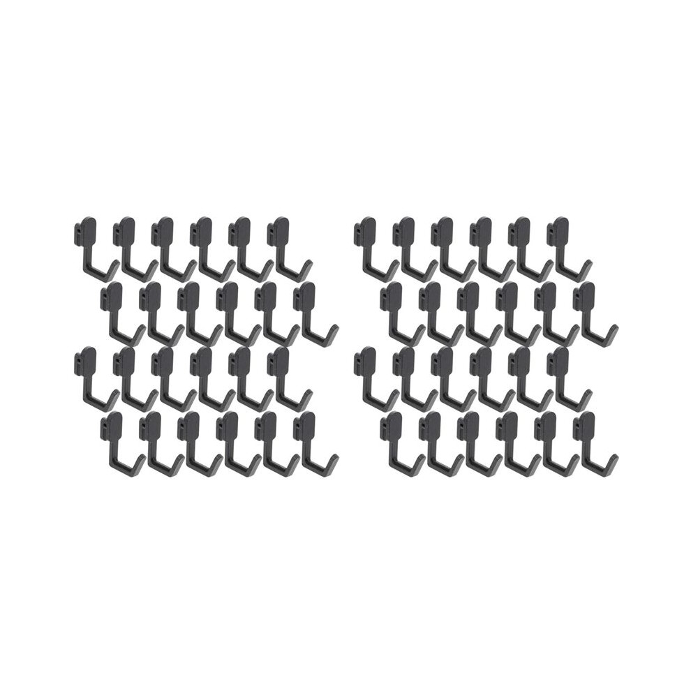 48Pcs Pegboard Hooks J Shape Pegboard Hook Peg Board Tool Organizer Accessories, Black 6031002842262