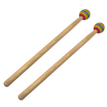 2 Stück weiche Lollipop-Regenbogen-Trommelschlägel Beat Percussion Drumsticks für Erwachsene und Kinder