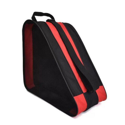 (Red) Roller Skate Bag w/ Adjustable Strap & Metal Hooks