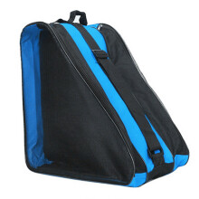 (Blue) Roller Skate Bag w/ Adjustable Strap & Metal Hooks