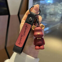 (red) Cute Cartoon Bear Keychain for Kids Gifts