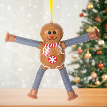 (Gingerbread Man) Jouet Père Noël Extensible avec Ventouse pour Enfants
