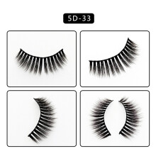 (33) 3D Fluffy False Lashes, 3 Pairs, 8-15mm, Wispy Curling
