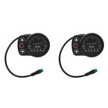2X KT-900S E-Bike LED Display Meter Waterproof Connector Display Code Table Universal 24V/36V/48V