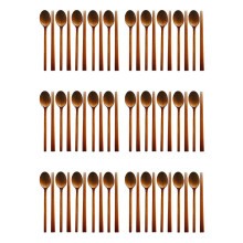 Handgemachte Jujube Baum HöLzern Koreanisch Geschirr Kombinationen Utensil, 30 Satz LöFfel und EssstäBchen