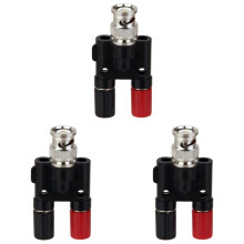 3X BNC-Kontakt 4 mm Banankontakt Splitterkontakt BNC-Hankontakt Till 2 X 4 mm Banana-Honkontaktadapter