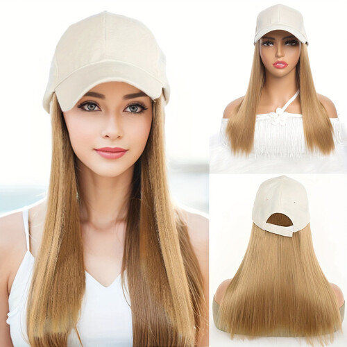 (22T) 12\" Straight Wig Cap, Breathable Party Hat
