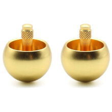 2X Tippe Top Metall Oben Umdrehen Edelstahl Kreisel Erstaunliches Spielzeug Geschenk, Golden